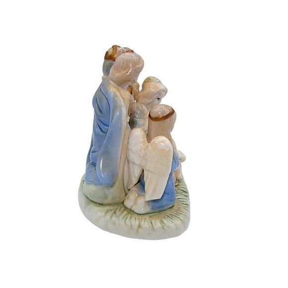 Porcelain Nativity Scene Figurine Holiday Christmas Religious Decor 4x4.5” - Picture 2 of 11